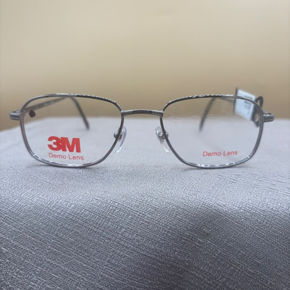 3M Gamma Z87-2 Eyeglasses Frames Gunmetal Gray Metal Rectangular 52-18-140 NEW